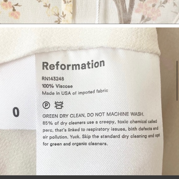 NWT Reformation Bryar Crepe Floral Button Front Midi Dress - Picture 6 of 7